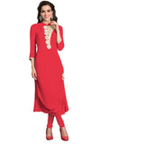 Jaune Bridal Red Pearl Embroidery Designer Suit