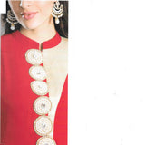 Jaune Bridal Red Pearl Embroidery Designer Suit