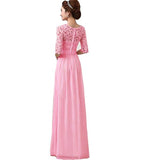 Pink Lace Cocktail Gown