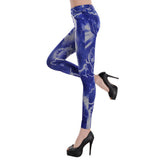 Jaune Electric Blue Thunder Print Leggings