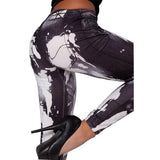 Jaune Stonewash Print Leggings