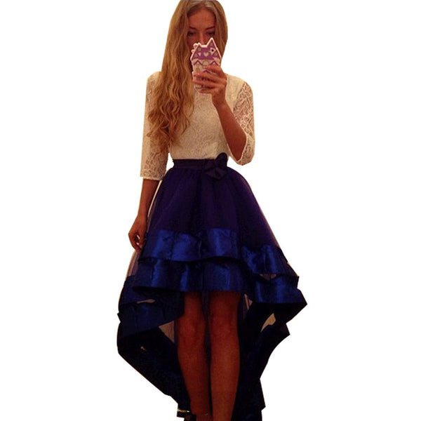 Jaune Hollywood Collection Layered Hi-Lo Dress - (Slim Fit)