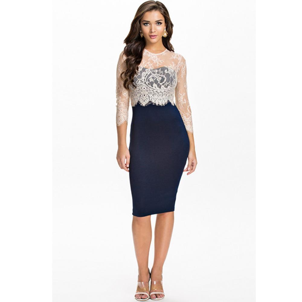 Jaune Lace Affair Bodycon Dress