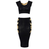 Jaune Milan 16 Haute Couture Top Pick - Two Piece Creme Bandage Dress