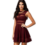 Jaune Evil Red Translucent Bands Dress