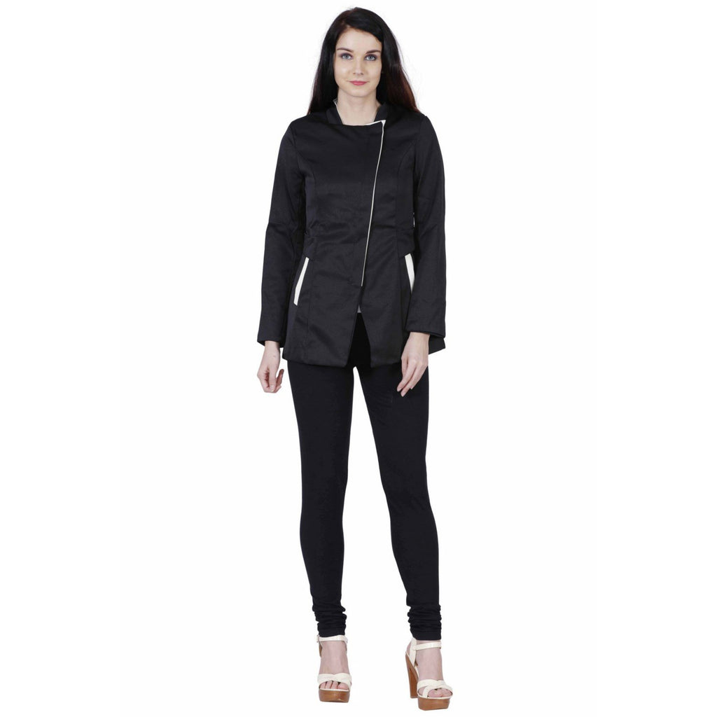 Jaune Dual Tone Detachable Hoodie Hustler Jacket - Black and Cookie Cream