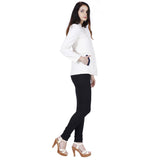 Jaune Dual Tone Detachable Hoodie Hustler Jacket - Off White and Navy