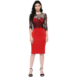 Jaune Lace Affair Bodycon Dress