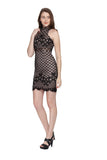 Jaune Lace Designer Black Midi Dress