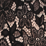 Jaune Hi Low Black Premium Lace Leaflets Dress
