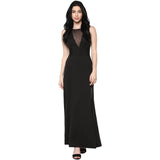 Jaune Transparent Band with Slit Sheer Sheath Gown