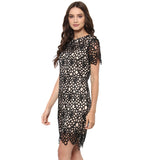 Jaune Honeycomb Glamour  Dress - Black
