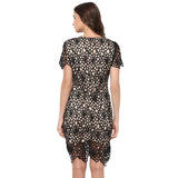 Jaune Honeycomb Glamour  Dress - Black