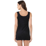 Jaune Black Blue Shimmery Sheath Dress