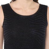 Jaune Black Blue Shimmery Sheath Dress
