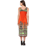 Jaune Tribal Texture Multicolor Midi Dress